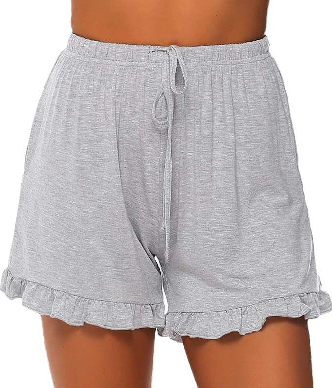 Prosoft&Hawiton Womens Cotton Shorts Elastic Waisted Pj Shorts Loose Fit Pajama Bottom with Draws... | Amazon (US)
