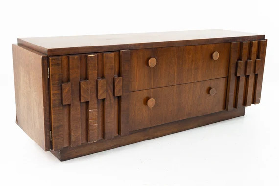 Lane Brutalist Mid Century Low Profile Credenza  mcm | Etsy | Etsy (US)