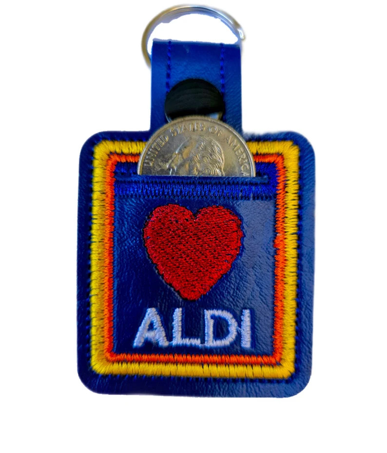 Aldi Quarter Holder Shopping Cart Keychain-aldi Key Fob Quarter Keeper-aldi Key Fob With Quarter ... | Etsy (US)