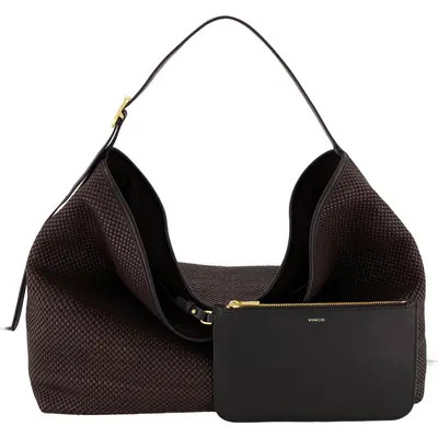 Vince Medium Vivian Woven Leather Hobo Bag in Cacao at Nordstrom | Nordstrom