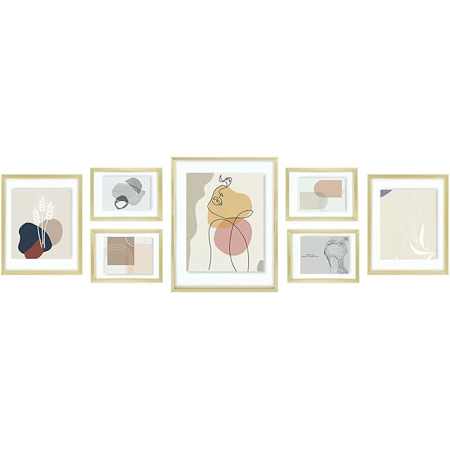 Golden State Art, 7 Pack Frames for One 11x14, Two 8x10, and Four 5x7 Pictures. Aluminum Photos F... | Amazon (US)