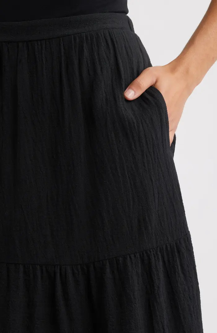 Bobeau Tiered Cotton Maxi Skirt | Nordstrom | Nordstrom