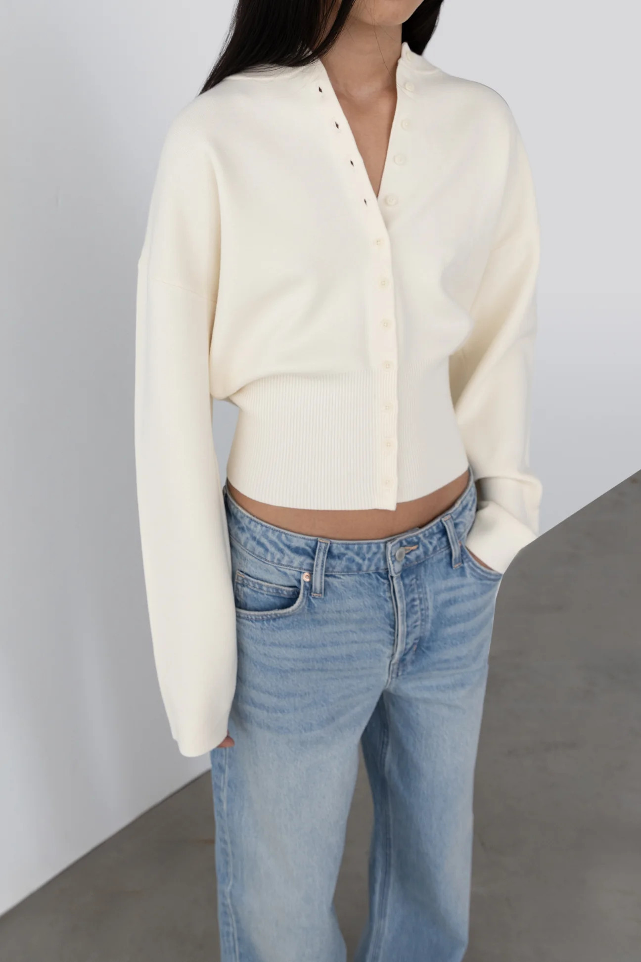 CINCHED WAIST BUTTON FRONT CARDIGAN | OAK + FORT