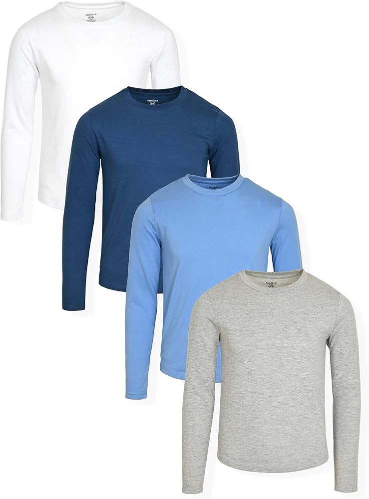 Studio 3 Boys' Four-Pack Assorted Color T-Shirts | Amazon (US)