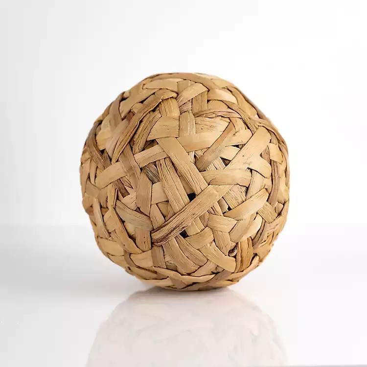 New! Water Hyacinth Woven Sphere | Kirkland's Home