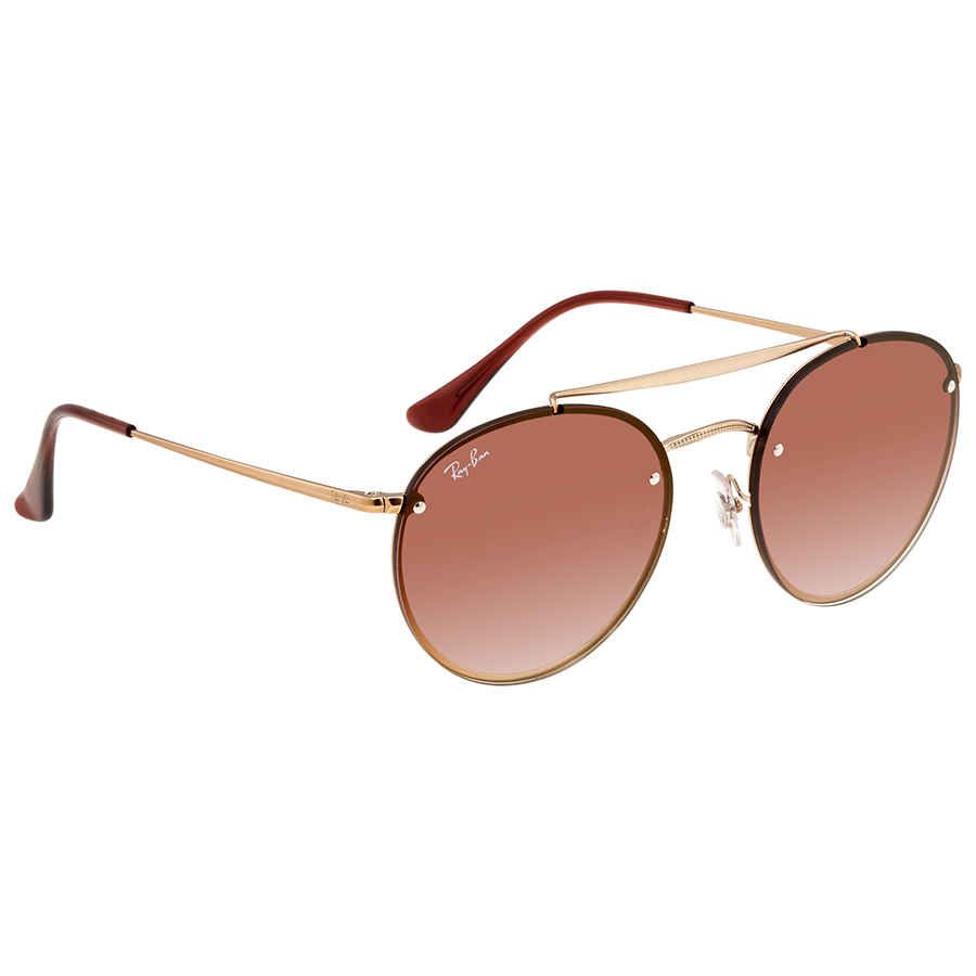 Ray Ban Blaze Round Double Bridge Dark Red Gradient Mirror Sunglasses RB3614N 91410T 54 | Jomashop.com & JomaDeals.com