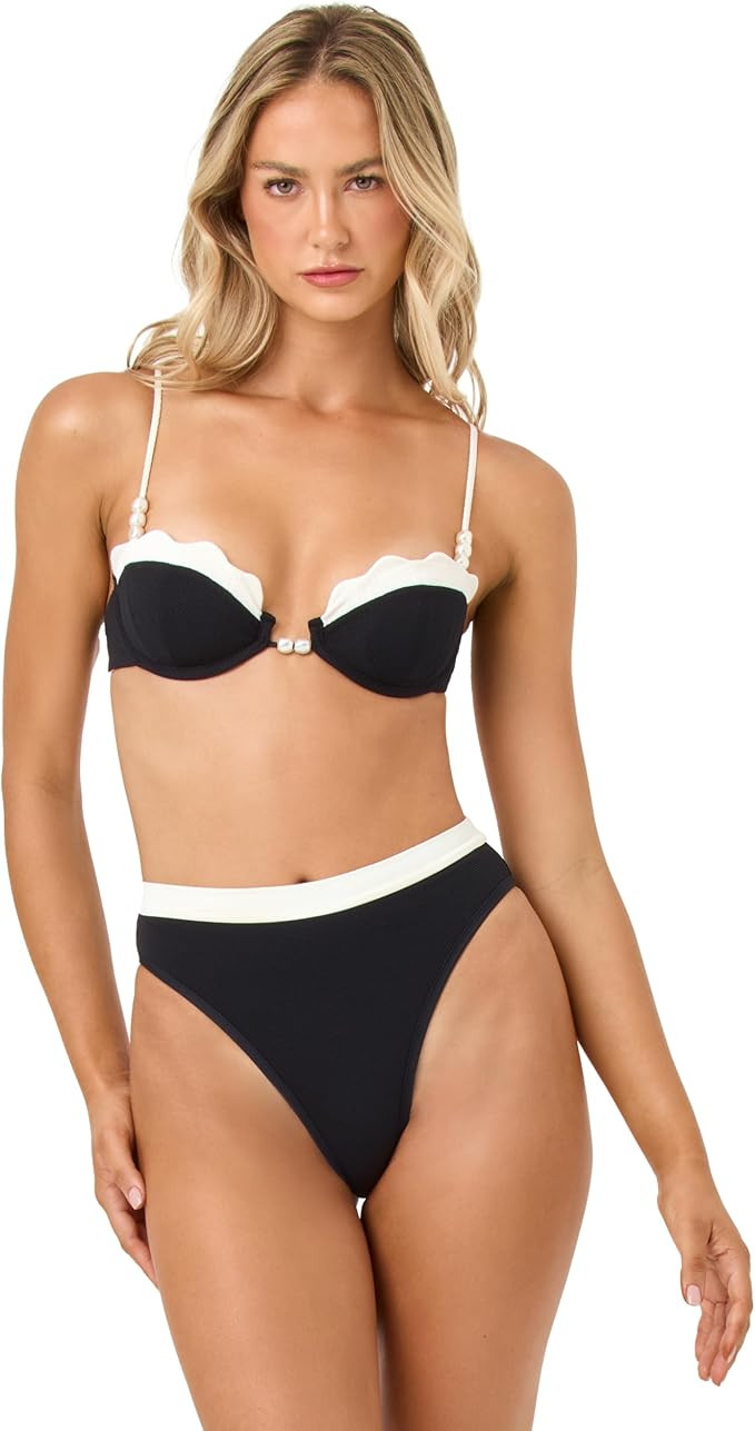 L*Space Sunrise Shell Bikini Top for Women, Medium Support & Coverage, Underwire Cup, Adjustable ... | Amazon (US)