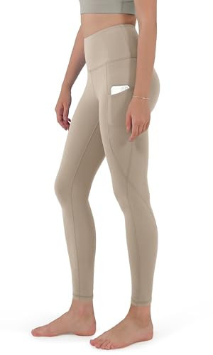 Amazon.com: ODODOS Women's High Waisted Full Length Yoga Leggings with Pockets, 28" Inseam Tummy ... | Amazon (US)