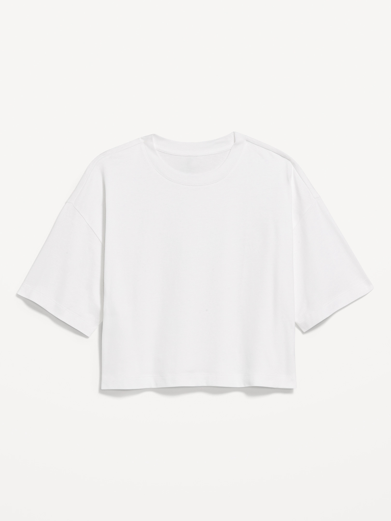Vintage Crew-Neck Oversized Crop T-Shirt | Old Navy (US)
