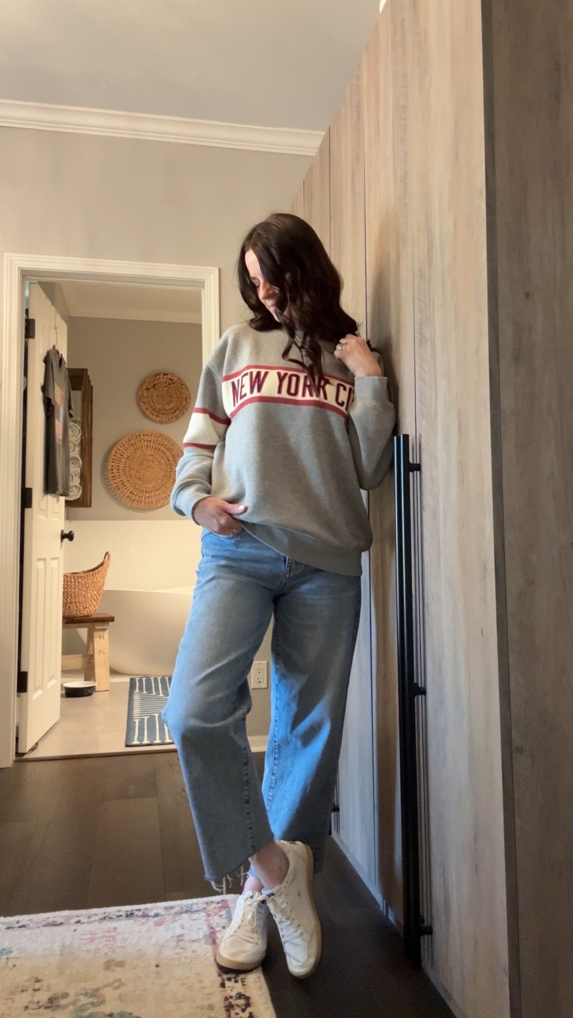 🗽✨ Effortlessly Cool — Just Like NYC ✨🗽

Weekend coffee runs, Target trips, or cheering from the bleachers — this outfit does it all.
The New York City sweatshirt brings those laid-back city vibes, while the relaxed jeans keep things comfy and flattering (and yes… they’re on major sale 👀).
👟 Add your favorite sneakers and boom — instant “cool girl” energy without even trying.

💥 Sizes are flying, so don’t wait — grab yours now and thank me later 😉👇
#ComfyAndCute #FallStyle #OOTD #SaleAlert

#LTKPetite #LTKStyleTip #LTKSeasonal