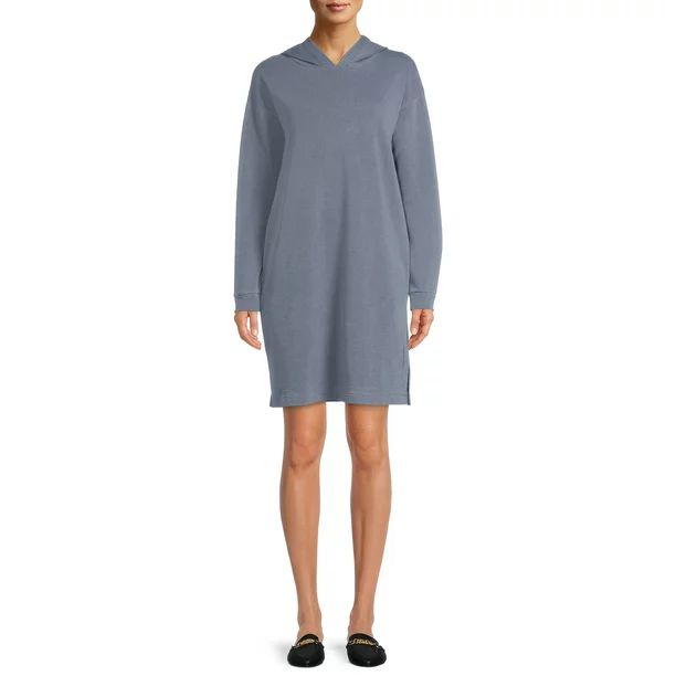 Time and Tru Women's Ombre Sweatshirt Hoodie Dress - Walmart.com | Walmart (US)