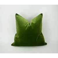 Moss Green Velvet Pillow Case // Cushion Cover | Etsy (US)