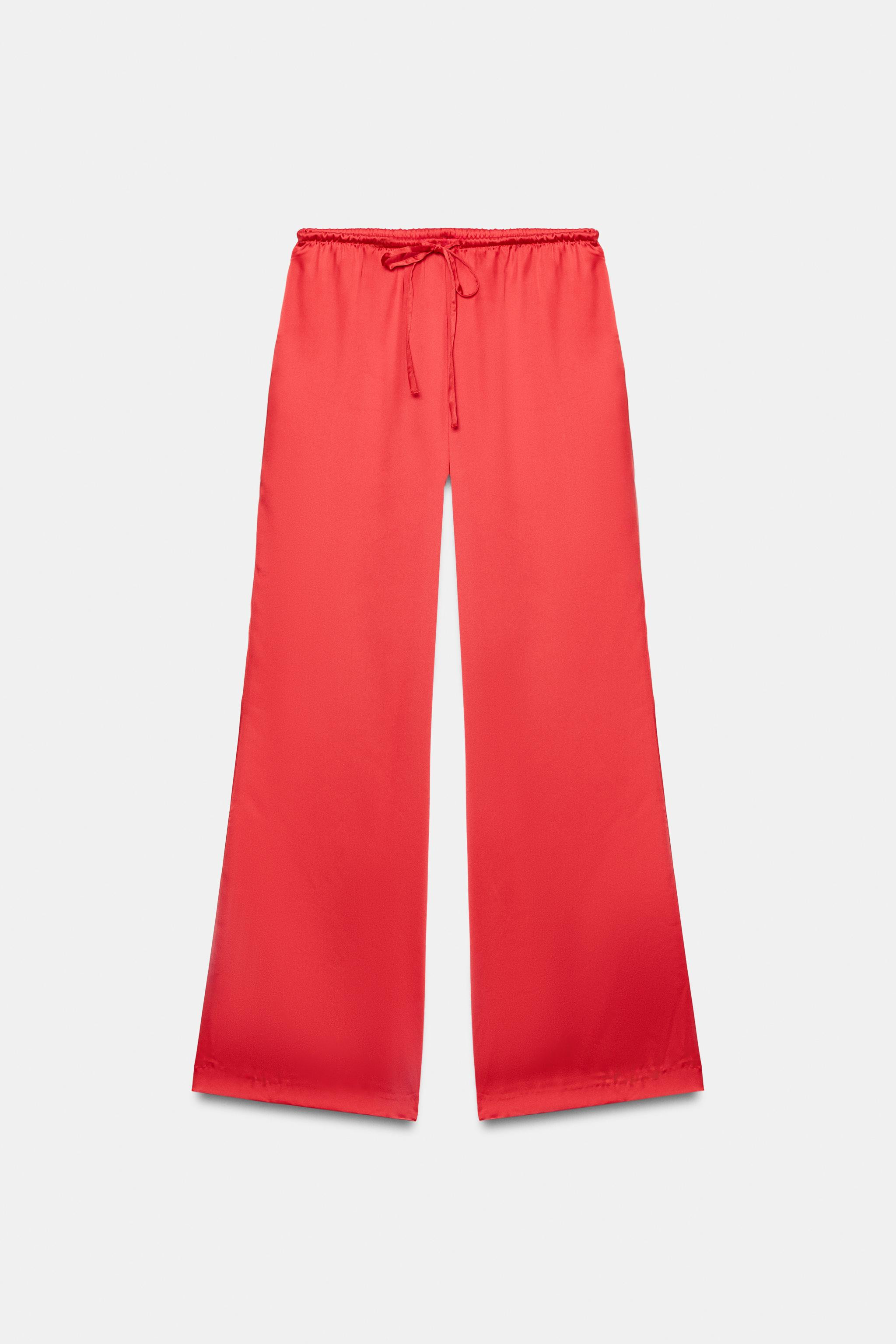 SATIN EFFECT DRAWSTRING PANTS | Zara US