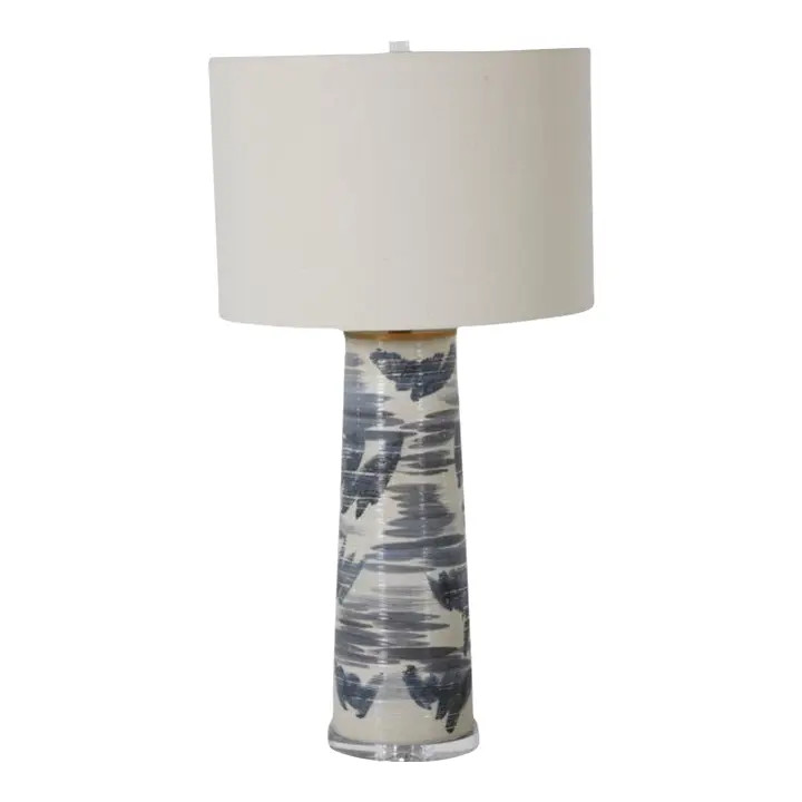 Black Brushstroke Table Lamp | Chairish