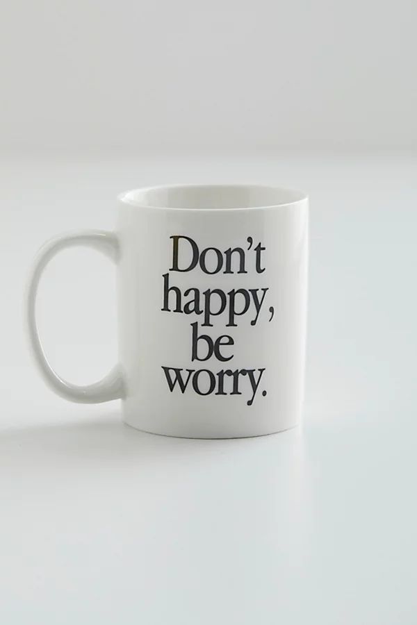 Market X Smiley Don't Happy Be Worry Mug | Urban Outfitters (US and RoW)