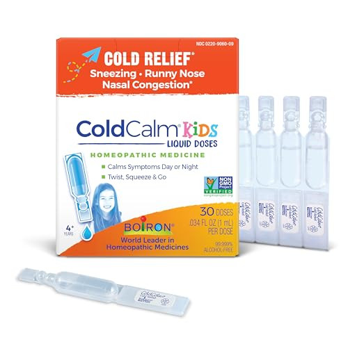 Boiron ColdCalm Kids Single-Use Drops for Relief from Cold Symptoms of Sneezing, Runny Nose, and Nasal Congestion - Sterile and Non-Drowsy Liquid Doses - 30 Count | Amazon (US)