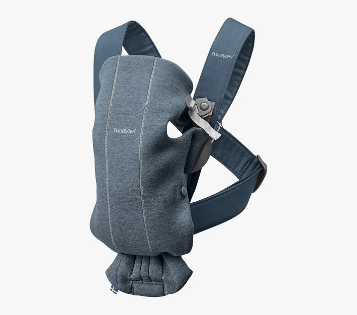 BABYBJ&amp;#214;RN&amp;#174; 3D Jersey Baby Carrier Mini, Dove Blue | Pottery Barn Kids