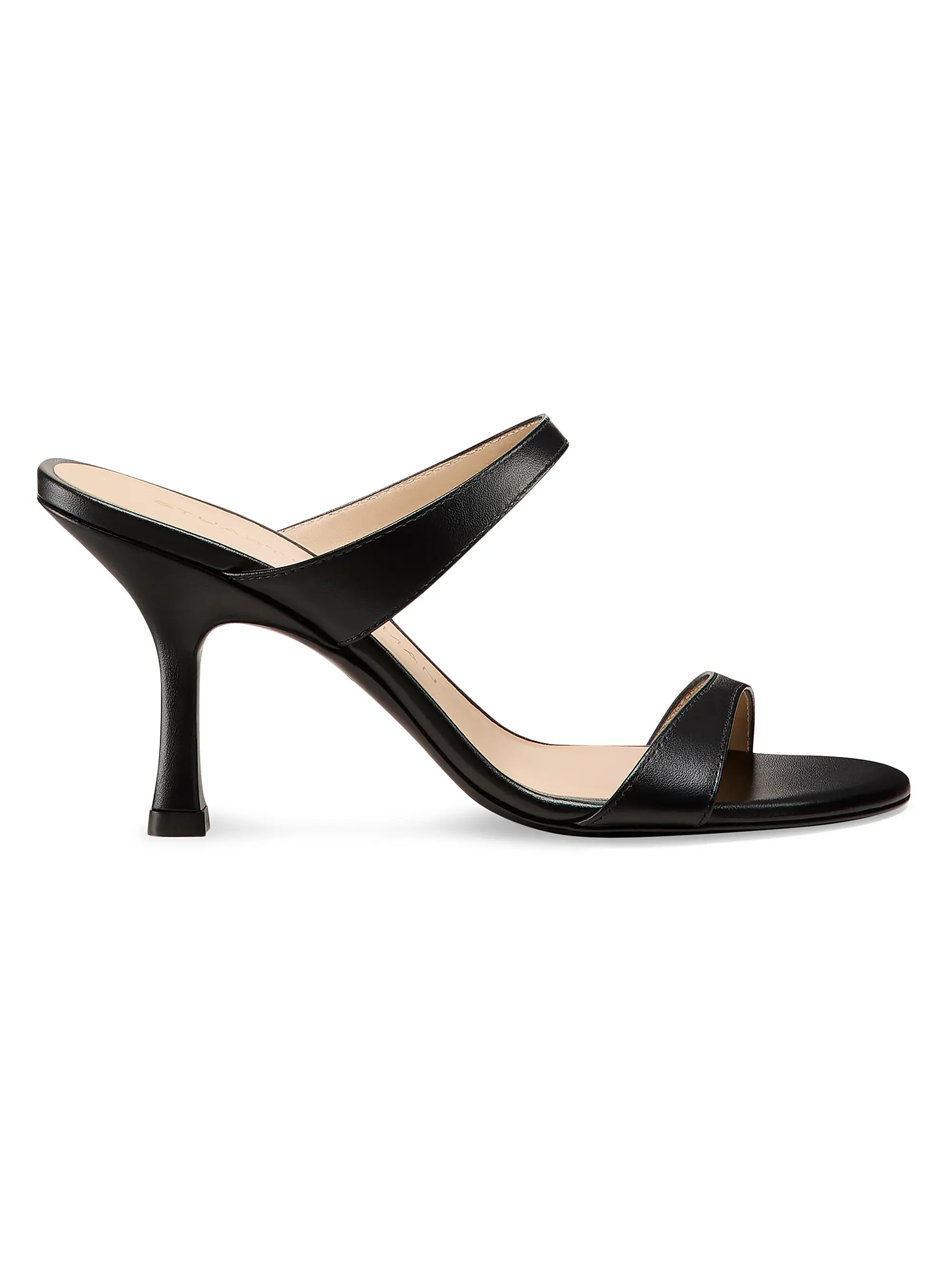 Stuart Weitzman Nudist 85MM Leather Sandals | Saks Fifth Avenue | Saks Fifth Avenue