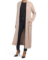 Cable Knit Detail Duster Cardigan | Marshalls
