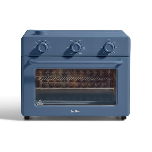 Our Place Large Wonder Oven | 6-In-1 Toxin-Free Air Fryer & Toaster with Steam Infusion | Family-Sized 32QT, 1700W Countertop Design | Includes Bake Tray, Fryer Basket, Large Racks | Blue Salt | Amazon (US)