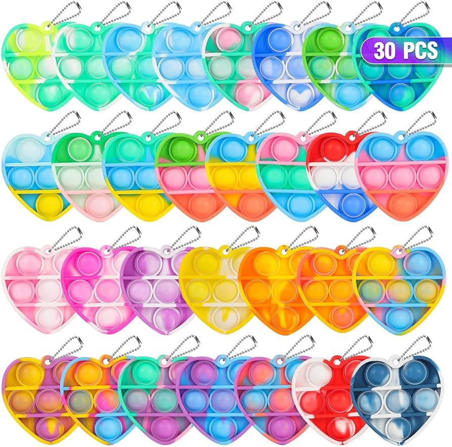 Pop Fidget Toys Bulk Its Valentines Day Gifts for Kids Party Favors for Kids Toys 30 PCS Valentin... | Amazon (US)
