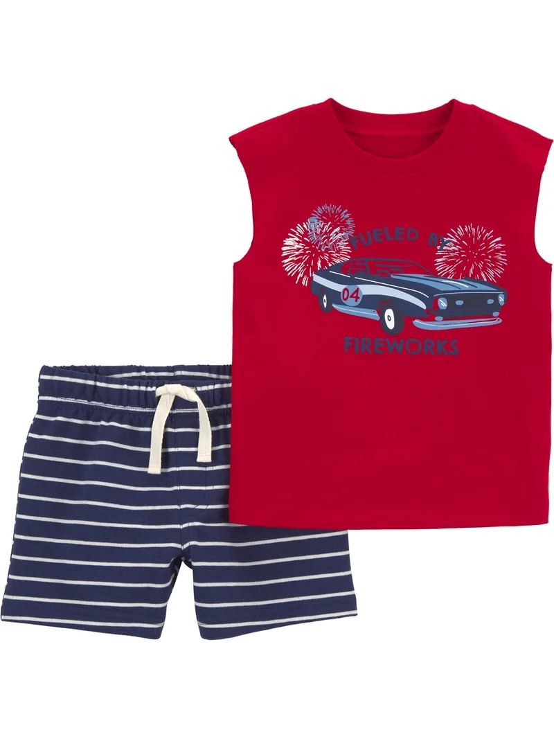 Carter's Child of Mine Baby and Toddler Boy Outfit Set, 2-Piece, Sizes 12M-5T | Walmart (US)
