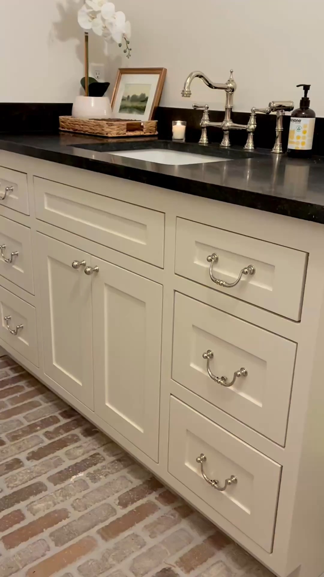 Loving these pulls in my laundry room! I have them in polished nickel