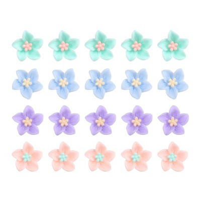 Unique Bargains Girl's Mini Flower Hair Clips 20 Pcs Purple Green | Target