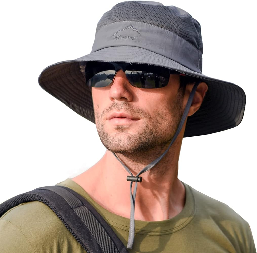 Sun Hats for Men Women Fishing Hat UPF 50+ Breathable Wide Brim Summer UV Protection Hat | Amazon (US)