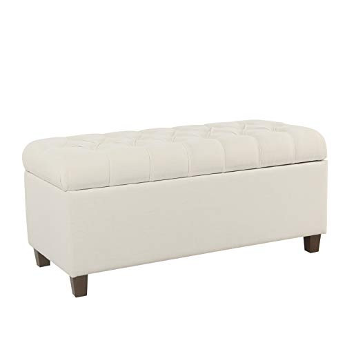 HomePop tufted Ainsley button storage ottoman bench