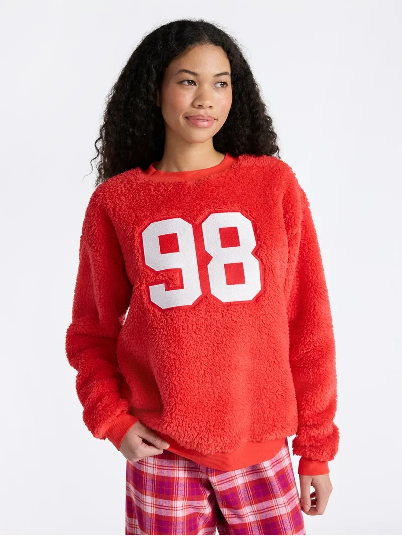No Boundaries Sleepwear Teddy Fleece Pullover, Lightweight, Women’s - Walmart.com | Walmart (US)
