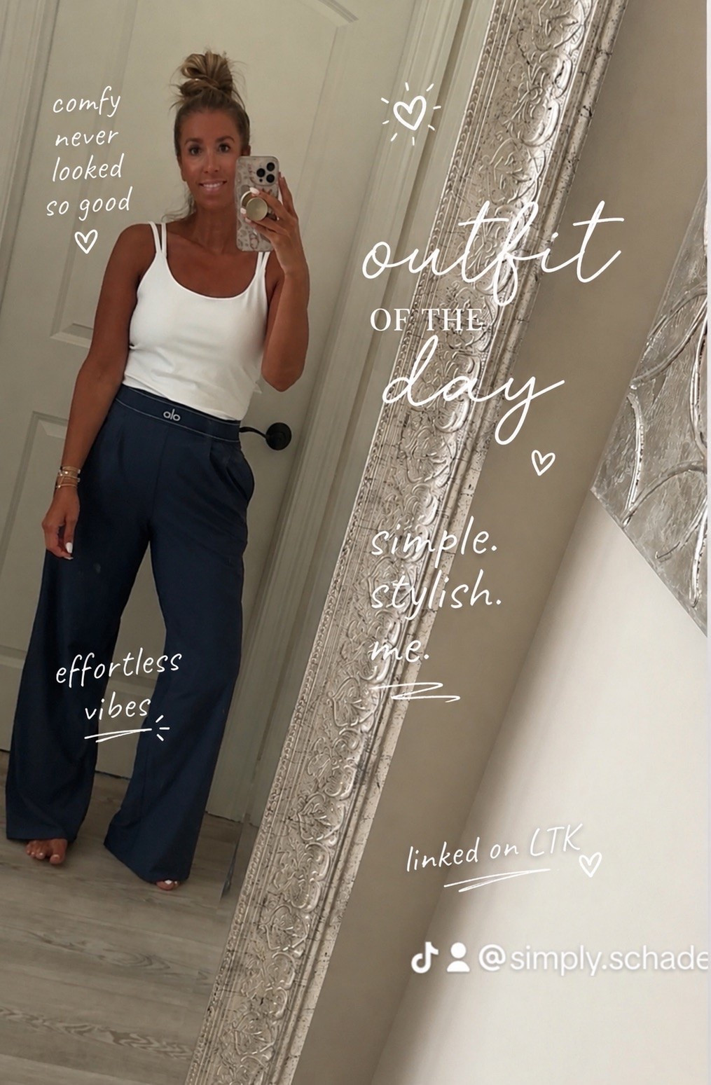 Why do I love these Alo pants so much?! 🤍 Because they are seriously THE BEST! So comfy, so flattering, and easy to dress up or keep casual. One of my go-to pieces I reach for all the time 🙌 Linked here ✨

#LTKStyle #LTKFinds #LTKFashion #AloYoga #AloStyle #WideLegPants #ComfyStyle #CasualChic #EverydayStyle #OOTD #MomStyle #FashionFinds #NeutralStyle #SimplySchade

#LTKdayinmylife #LTKootd #LTKgrwm