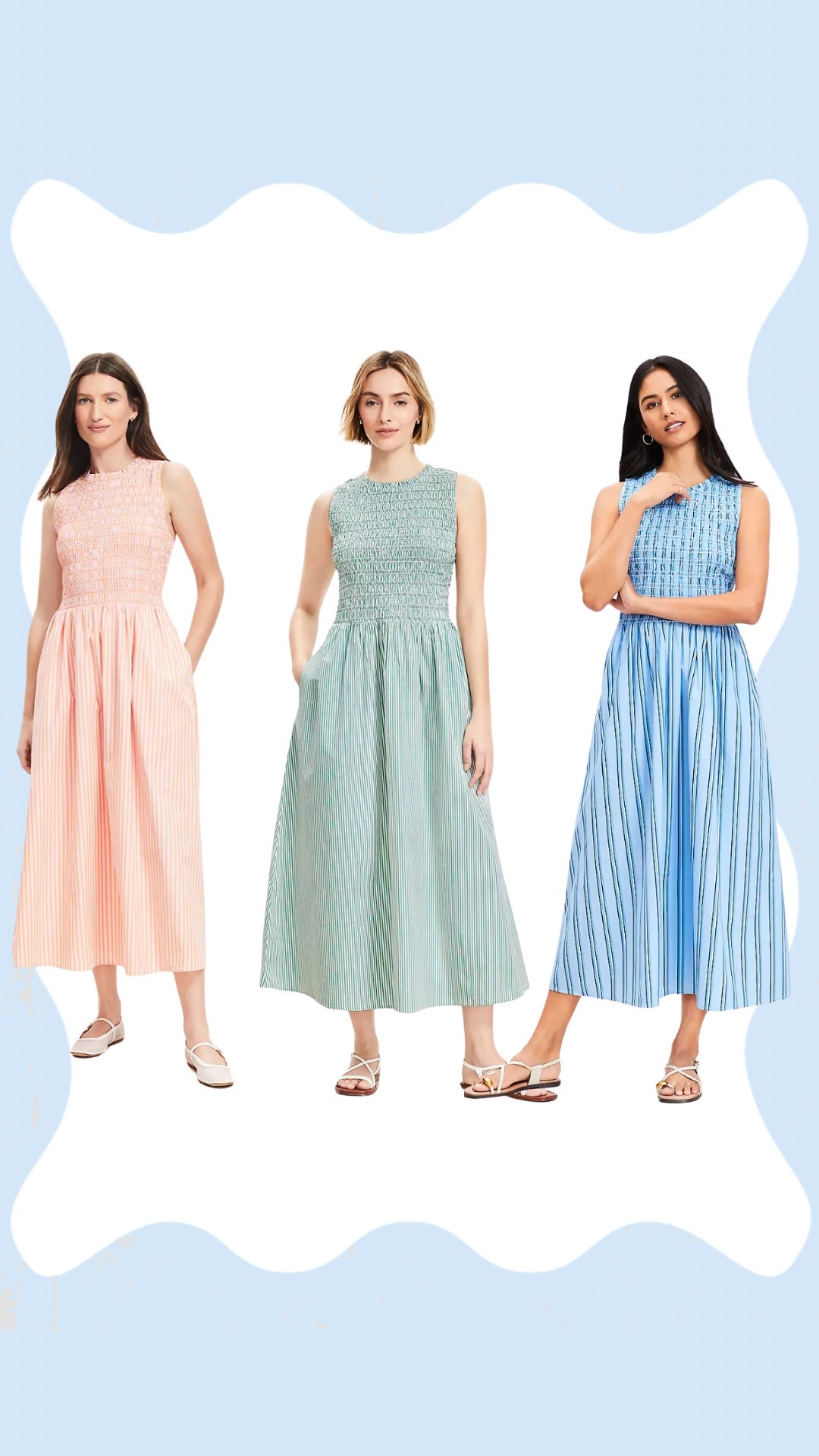 Hill House look alike for under $75 - smocked top midi dress with pockets - LOFT Style - spring dress - Easter dress 

#LTKFindsUnder100 #LTKSpringSale #LTKStyleTip