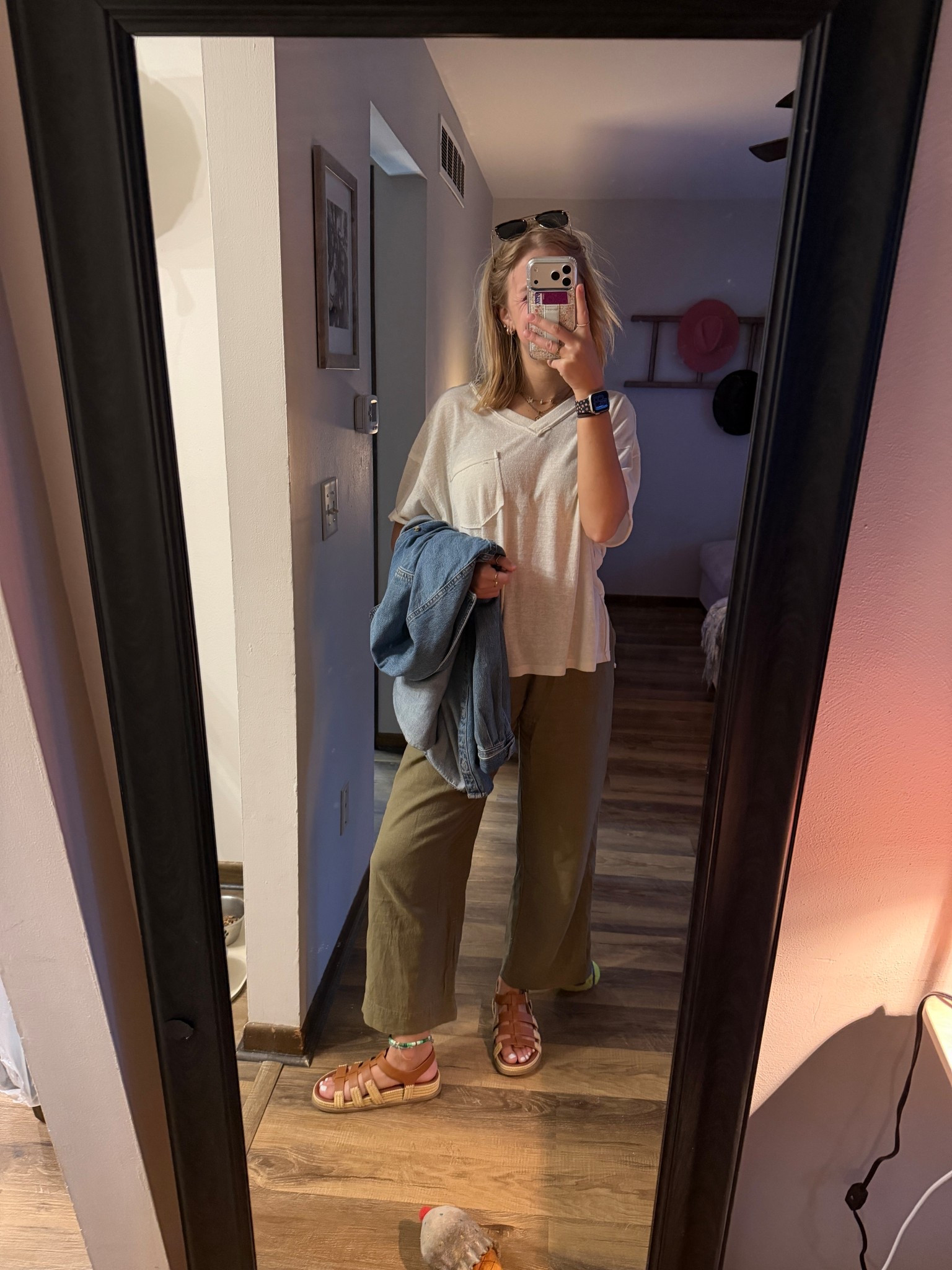 Another 👀 at Thursday’s  OOTD — 04.23.26 💚

Linen is the shizzz this spring/summer and I AM HERE FOR IT!! 🙌🏼 These Old Navy pants are perfect for any occasion cause they can be dressed up or down with heels, sneakers, sandals.. you name it! 👡👟🩴

AND they are on sale today for only $32!! Check out the other fun colors—there is 10+!!!! 🤩

Everything is TTS!!
Small in green Old Navy linen pants, hit me around the ankle
Small in Old Navy denim shirt
Small in cream pocket short sleeve shirt (from Lily’s but linking lots of similar options)
8 in brown @Target sandals

#outfitoftheday #linenoutfits #linenpants #greenlinenpants #OldNavystyle #OldNavyfashion #OldNavypants #OldNavyjackets #Targetshoes #brownsandals office outfits, spring outfits, summer outfits, trending outfits, business casual outfits

#LTKootd #LTKWorkwear #LTKSaleAlert