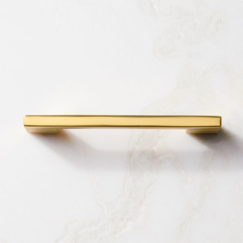 Ophelia Satin Brass Handle 6" | CB2 | CB2
