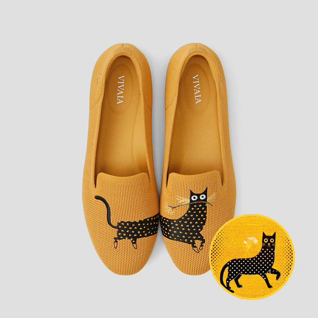 Round-Toe Embroidered Loafers (Audrey) | VIVAIA