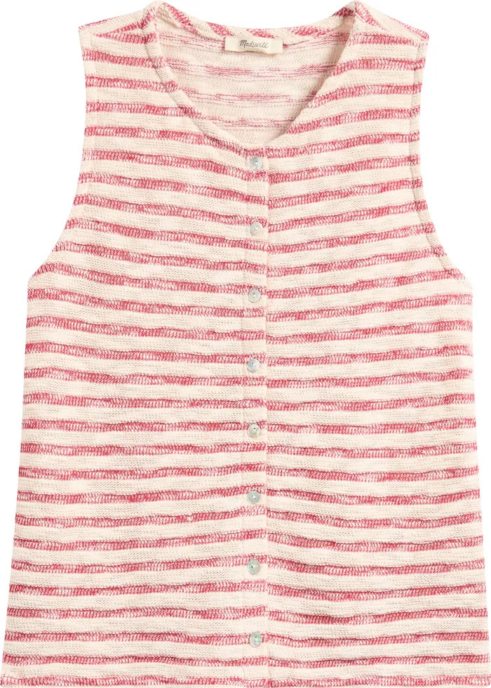Madewell Stripe Crewneck Sweater Vest | Nordstrom | Nordstrom