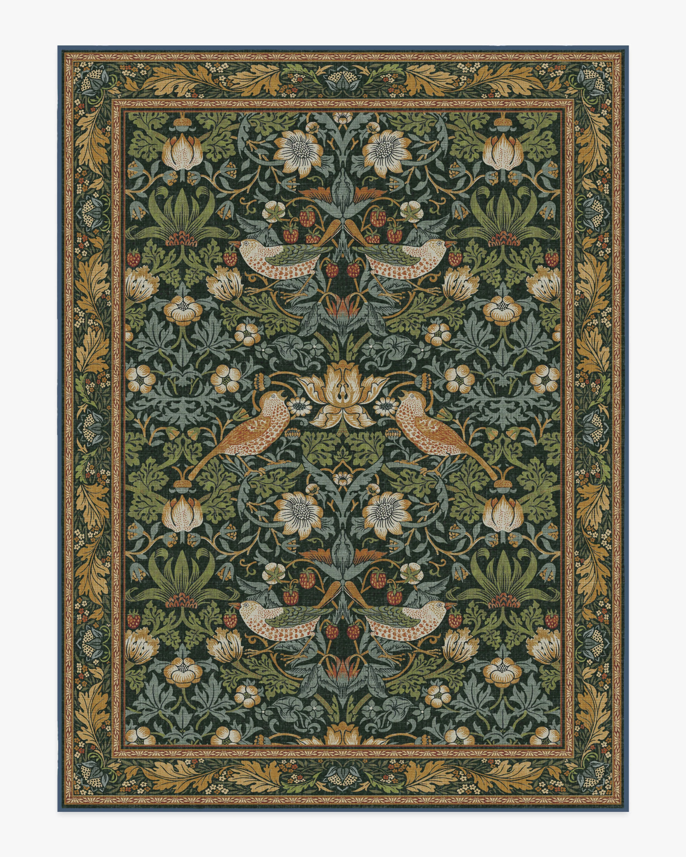 Morris & Co. Strawberry Thief Indigo Rug | Ruggable