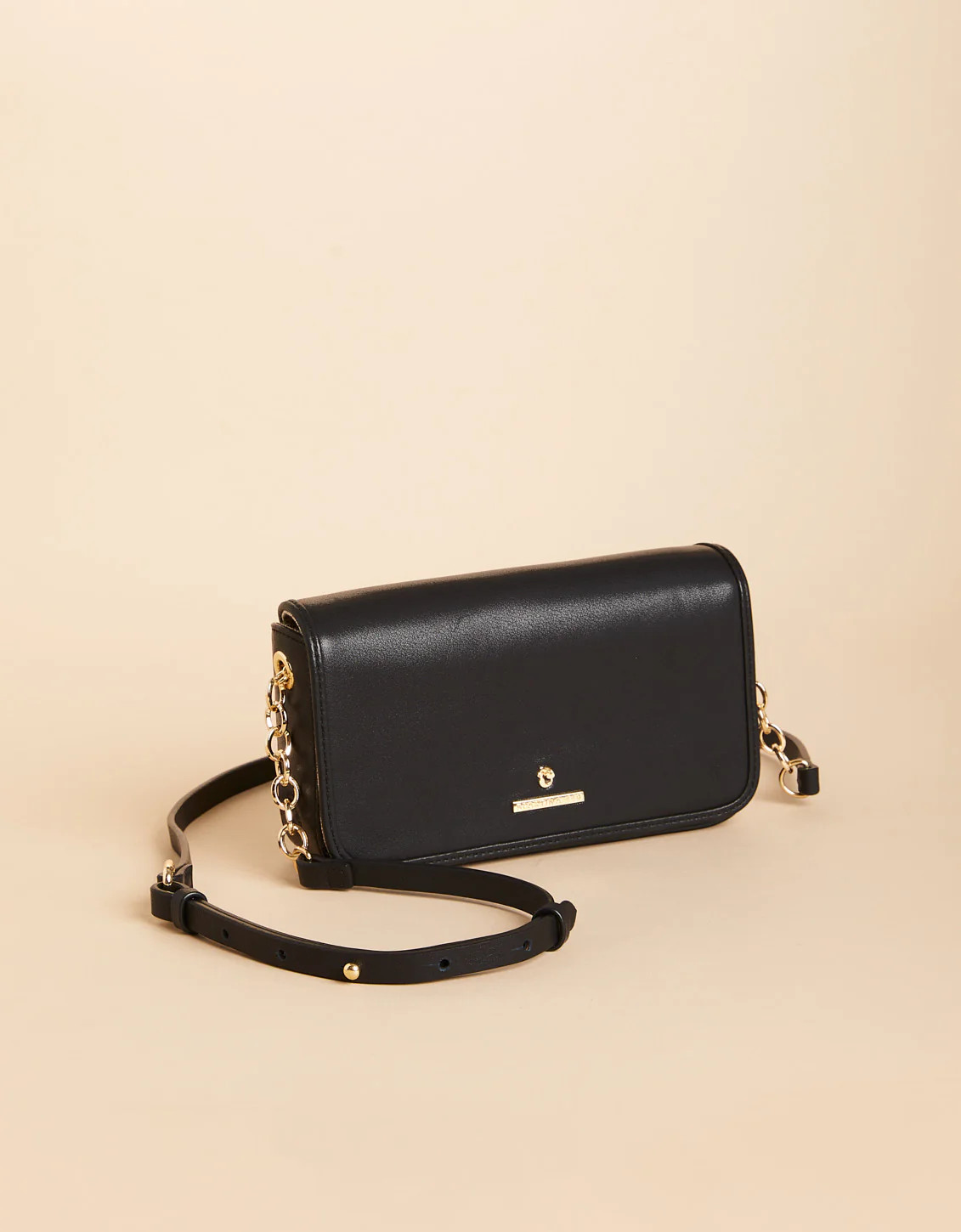 Crew Crossbody Black Calf Leather | Spartina 449