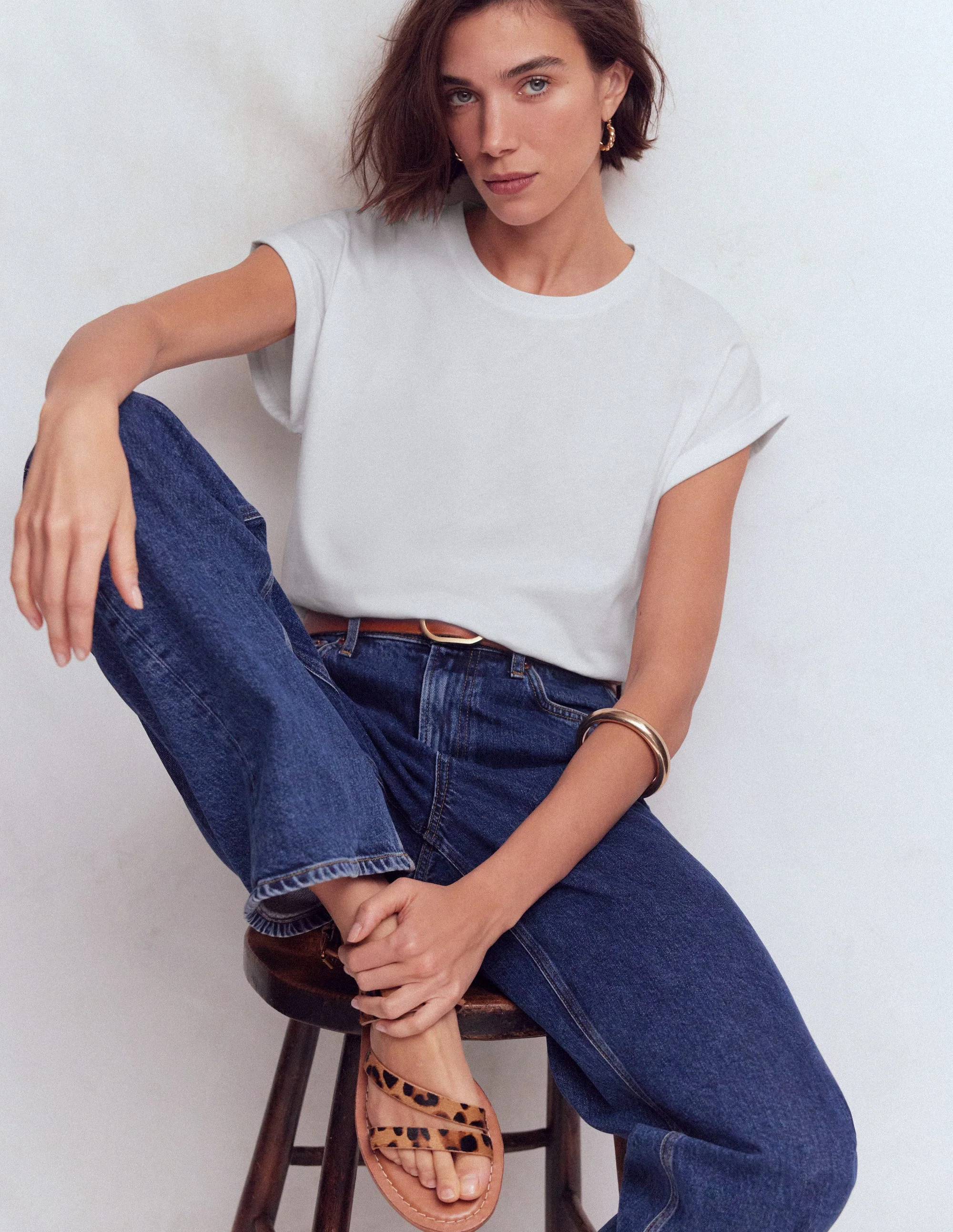 Boden Women's Turn Back T-shirt in White | Size 6 | Boden (US)