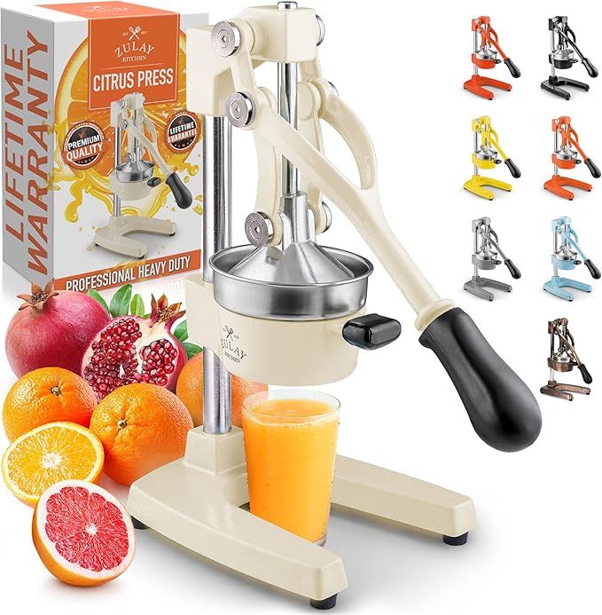 Zulay Professional Citrus Juicer - Manual Citrus Press and Orange Squeezer - Metal Lemon Squeezer... | Amazon (UK)
