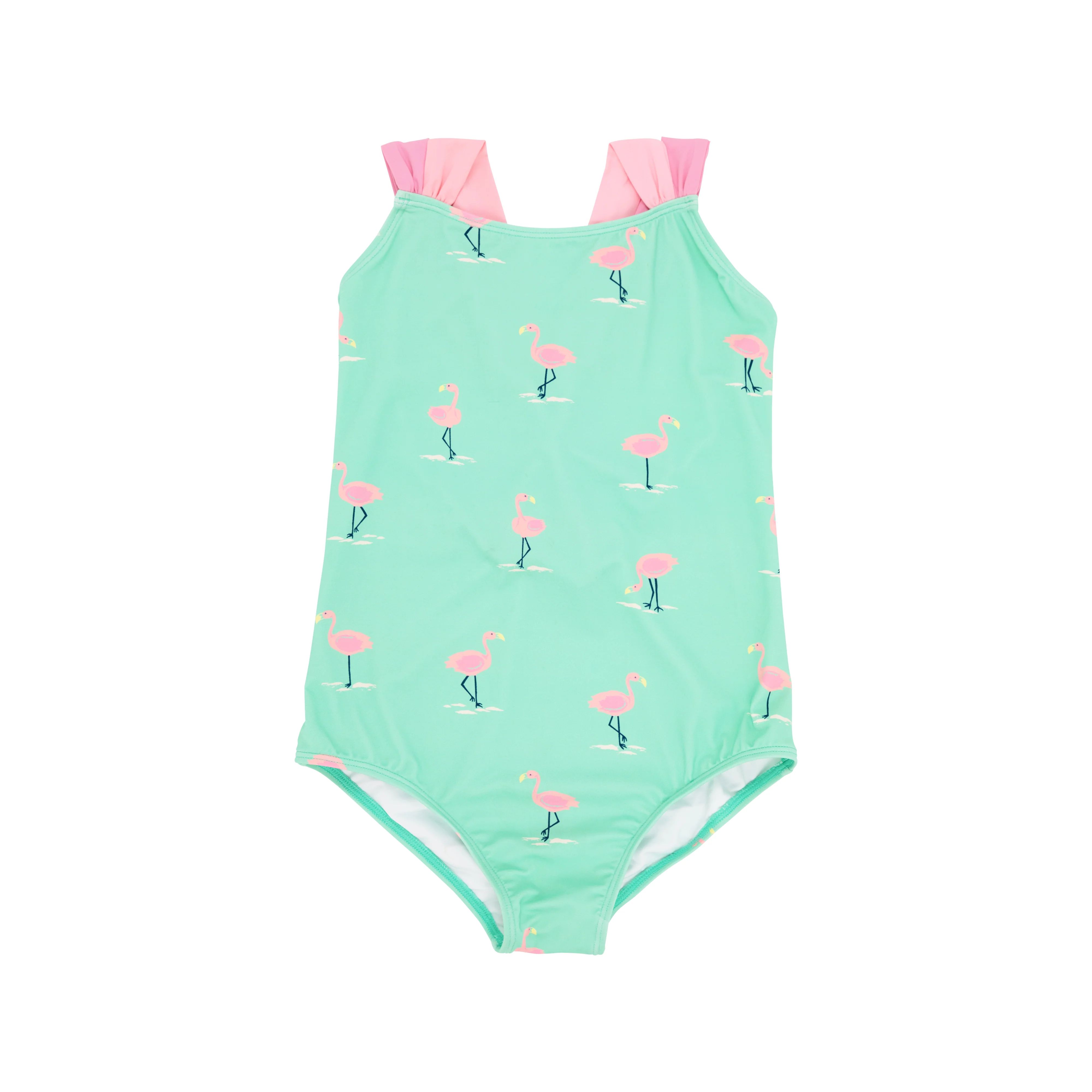 Seabrook Bathing Suit - Flarda Flamingo with Sandpearl Pink & Hamptons Hot Pink | The Beaufort Bonnet Company