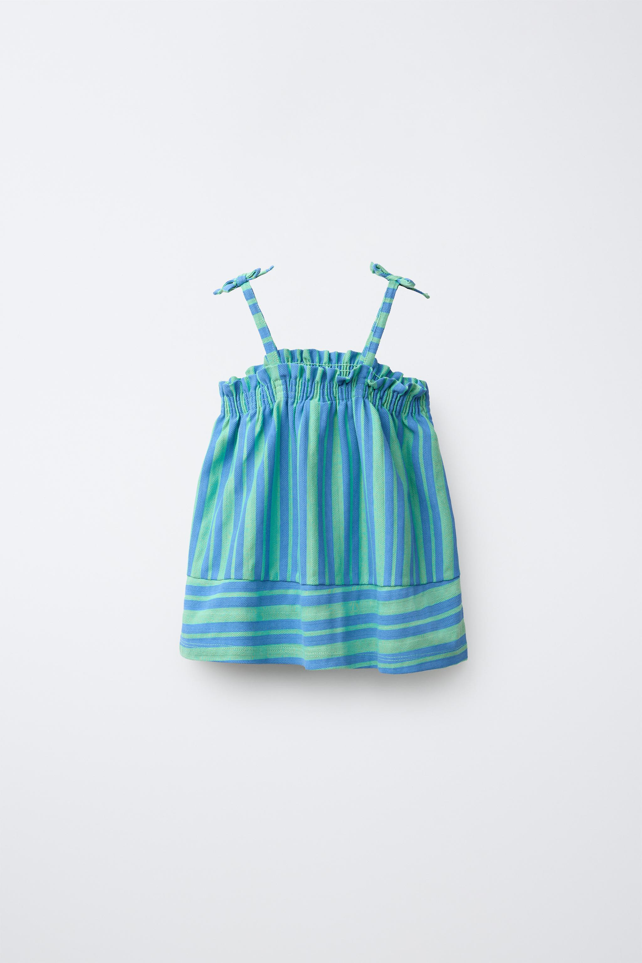 BOW TRIM STRIPED TEXTURED TOP | Zara US