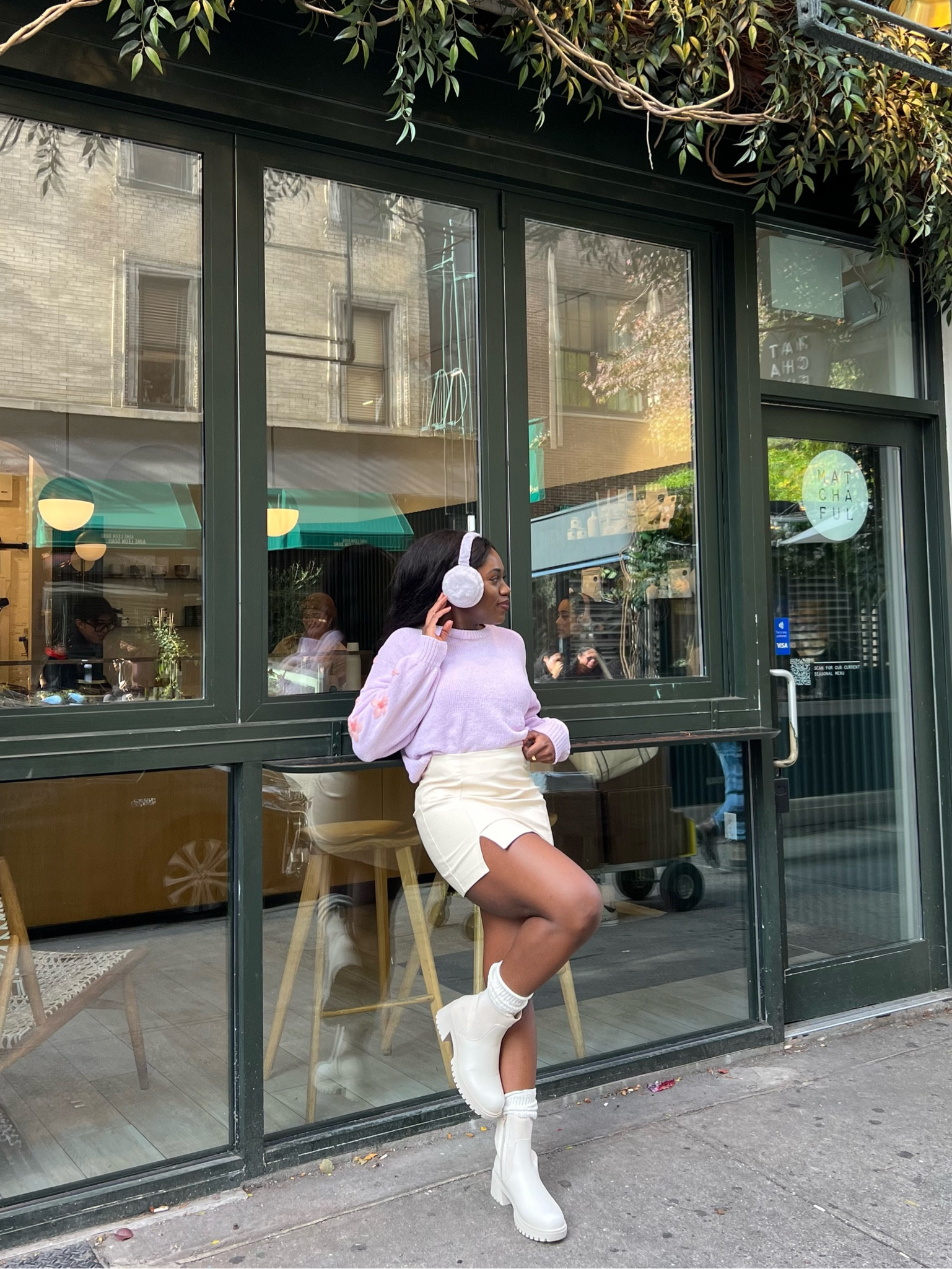 Winter outfit, winter style, winter looks, cozy outfit, skirt, winter boots, sweater outfits, ear muffs 

#LTKSeasonal #LTKsalealert #LTKfindsunder100