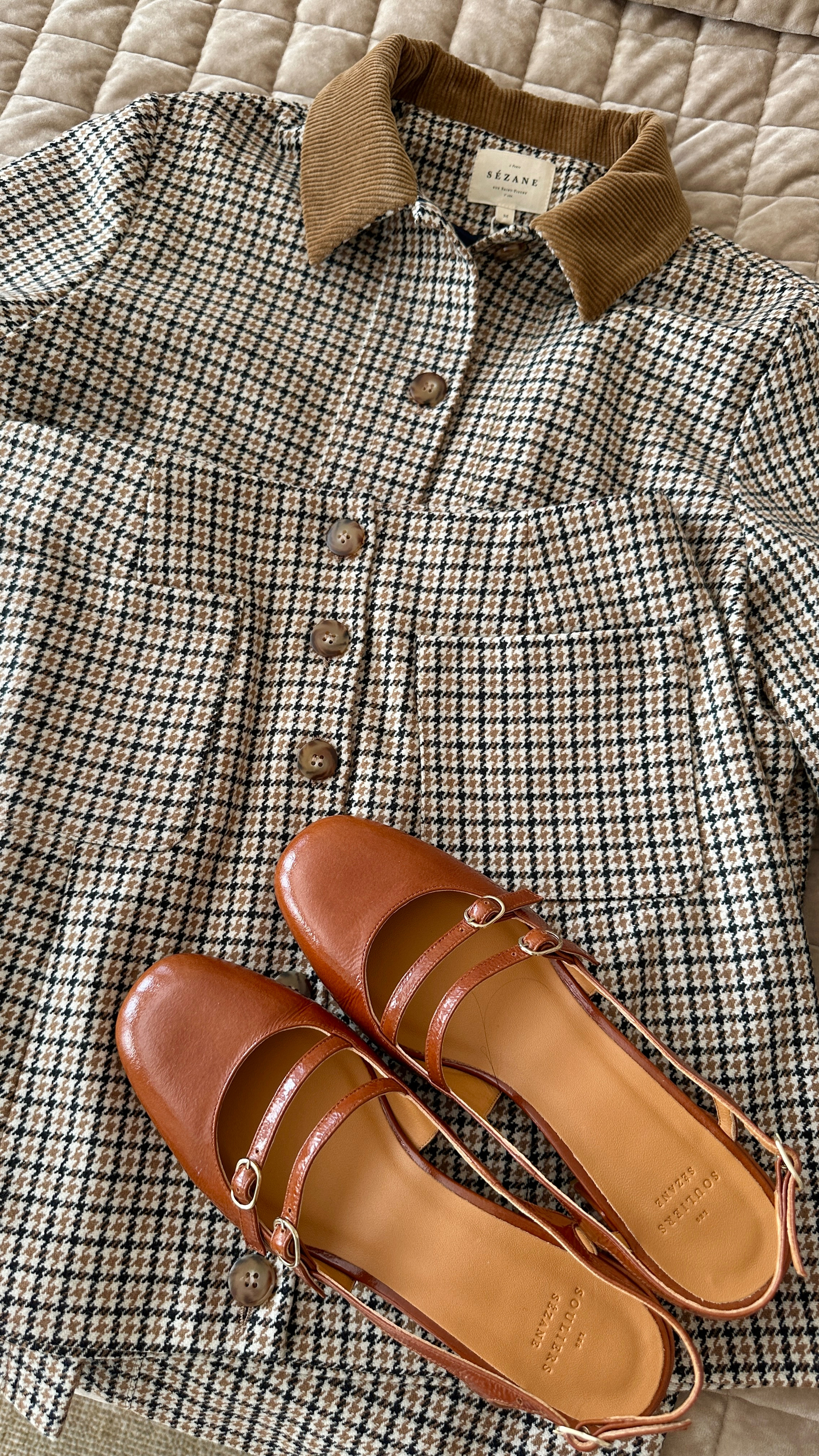 Houndstooth and leather details from Sezane

fall outfit ideas, plaid skirt, jacket, blazer, elevated casual, wear to work, timeless, traditional, Stefana Silber 

 #LTKSeasonal #LTKMidsize #LTKautumn
