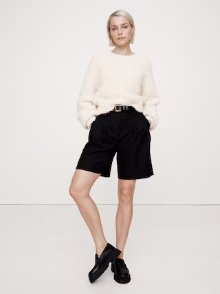 Alpaca-Wool Bouclé Sweater | Banana Republic (US)