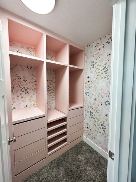 I LOVE how the girl’s closet turned out! I used IKEA’s PAX wardrobe frames and their COMPLEMENT white drawers for the build. 

Paint color is ‘Rosy Outlook’ by Sherwin Williams 🌸

#diy #homeproject #renovation #closetdesign #builtin

#LTKhome #LTKfamily #LTKsalealert