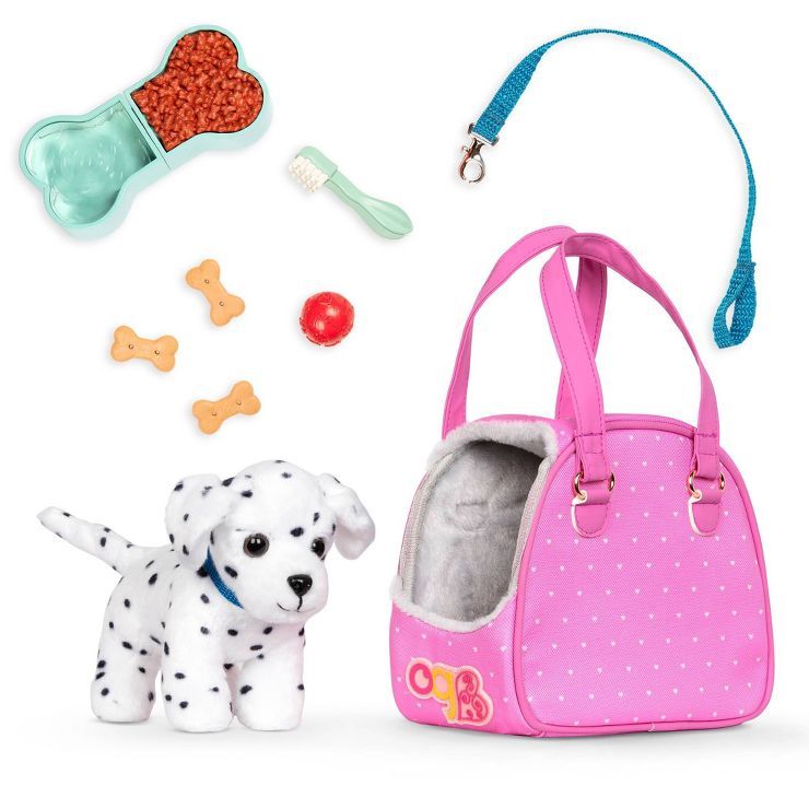 Our Generation Hop In Dog Carrier & Pet Plush Puppy Dalmatian for 18" Dolls | Target