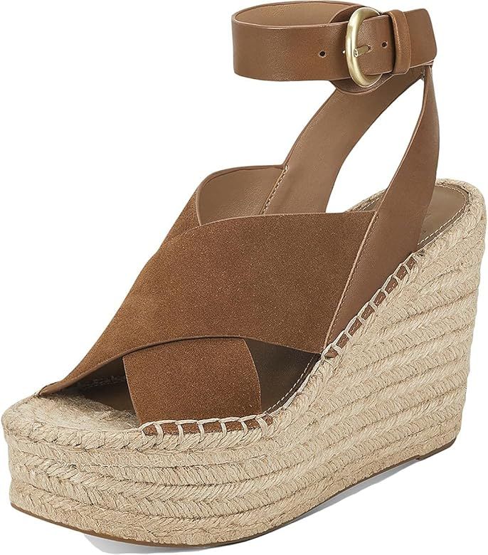 Marc Fisher LTD Womens Abacia Suede Ankle Strap Wedge Sandals | Amazon (US)