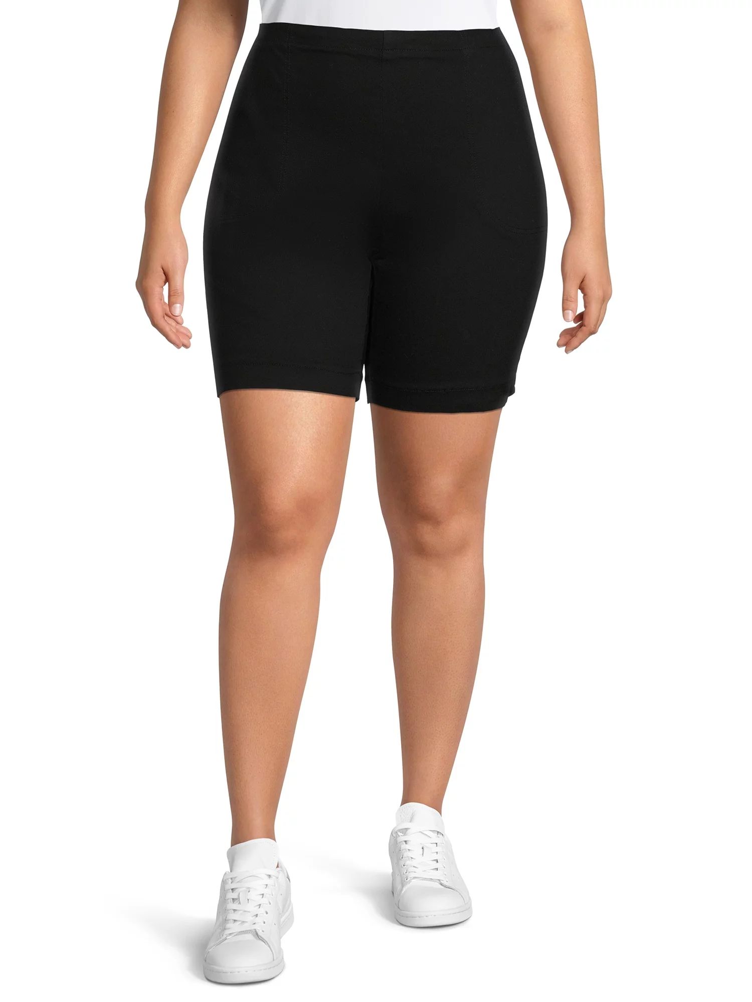 Just My Size Women's Plus Size 2 Pocket Pull-On Shorts - Walmart.com | Walmart (US)